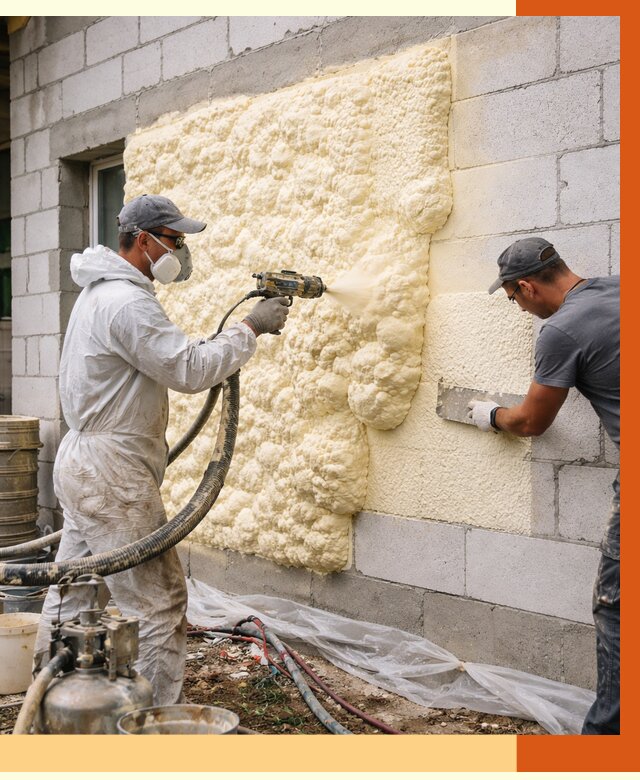 Утепление дома из газобетона ППУ в Ртищево от 4903 руб./м² под ключ | ТепломастерРтщ