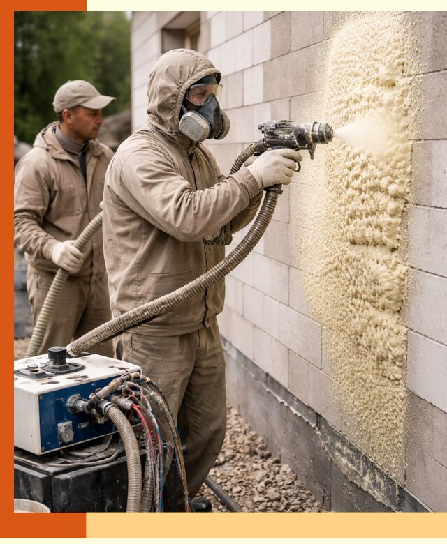 Утепление дома из газобетона ППУ в Ртищево — надежная теплоизоляция