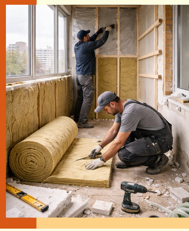 Утепление балкона под ключ в Ртищеве качественно и быстро