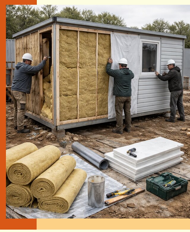 Утепление строительной бытовки под ключ в Ртищево для любых условий